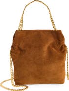 Veronica Beard Small Slouch Suede Shoulder Bag