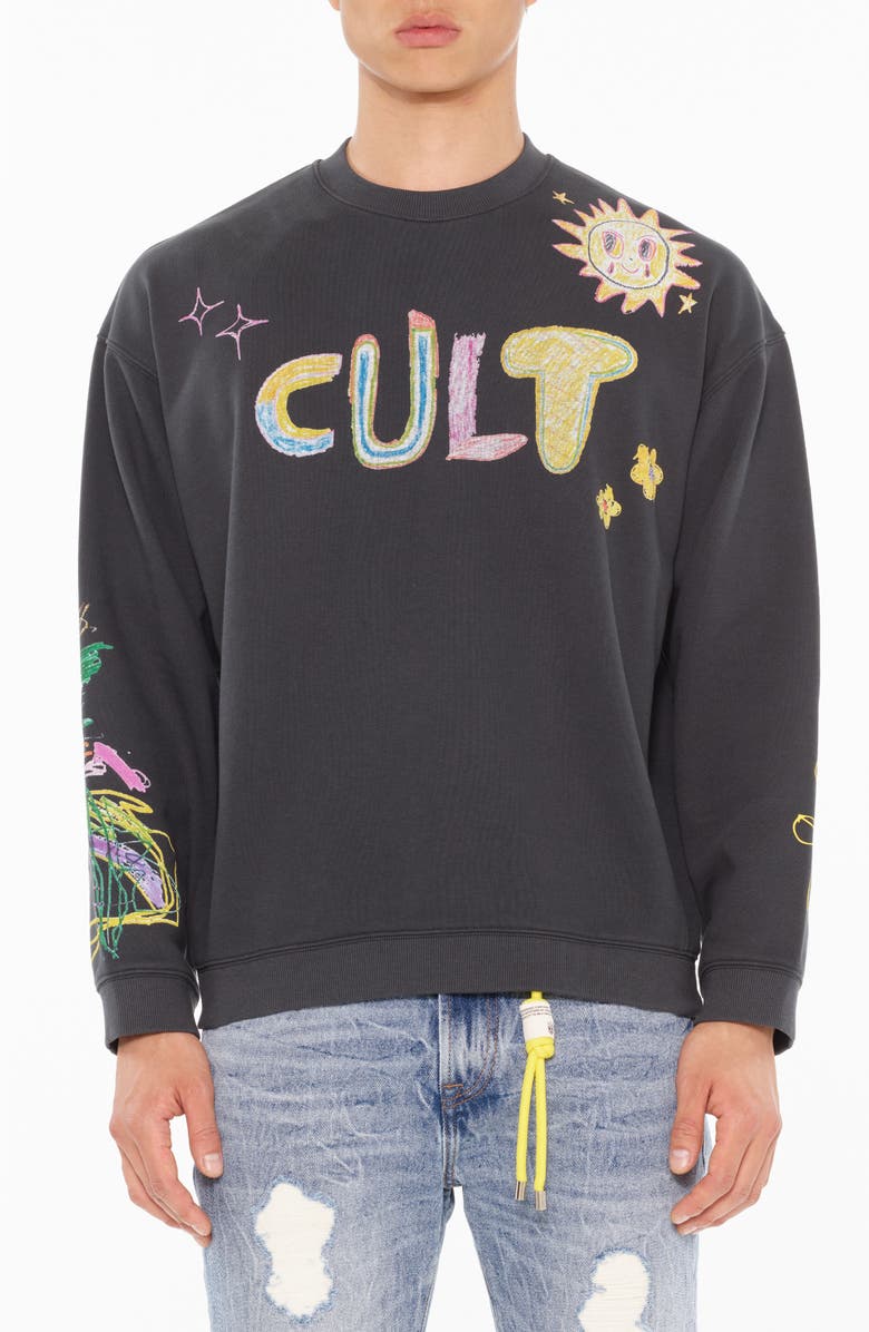 Cult of Individuality Graphic Sweatshirt, Main, color, Steel