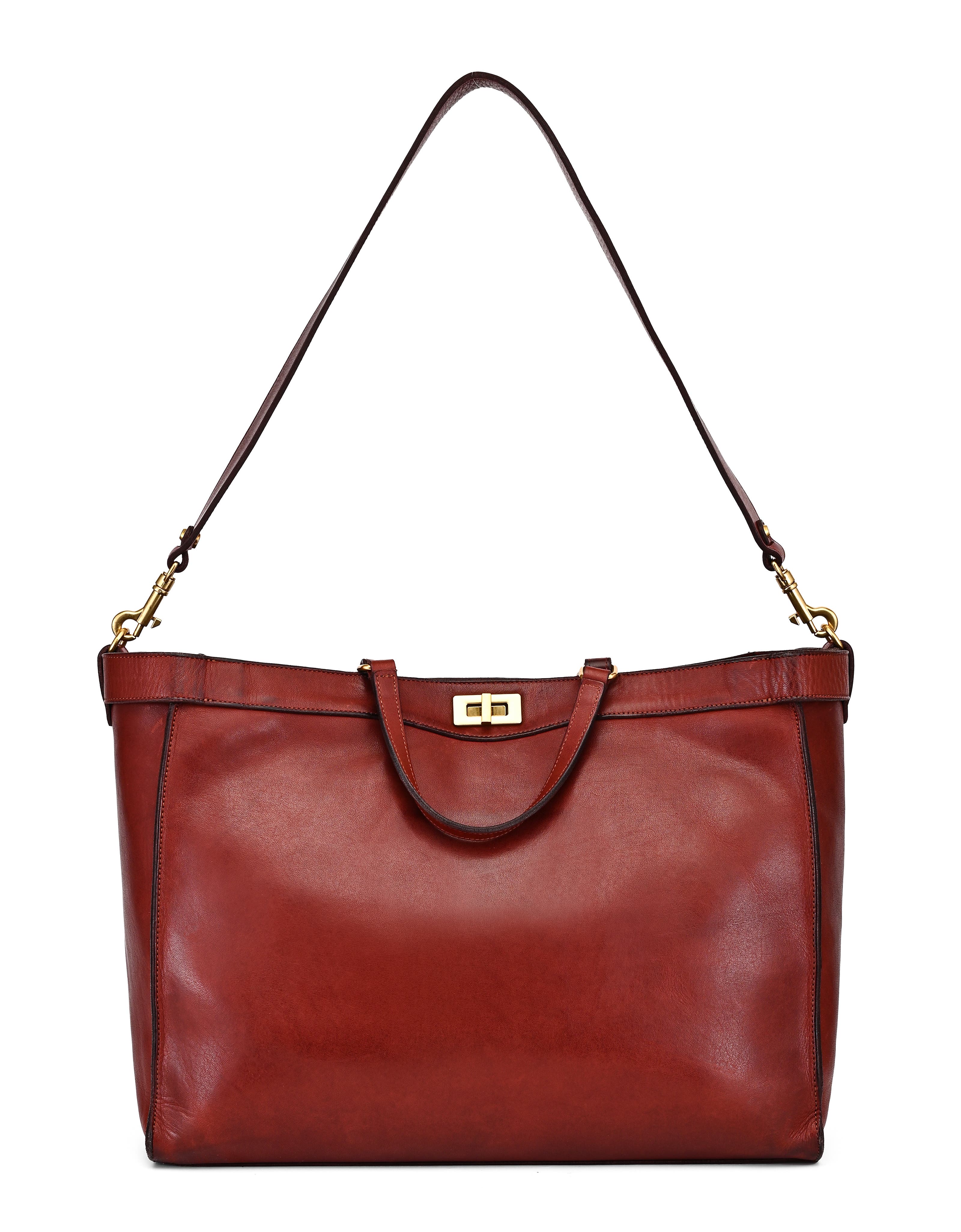 OLD TREND Ixia Genuine Leather Jet Set Travel Tote, Alternate, color, Brown