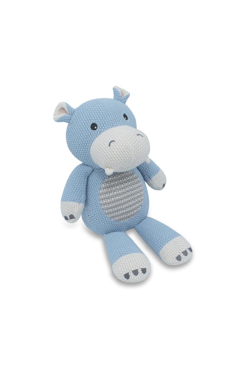 Living Textiles Whimsical Knit Toy - Henry Hippo, Main, color, White