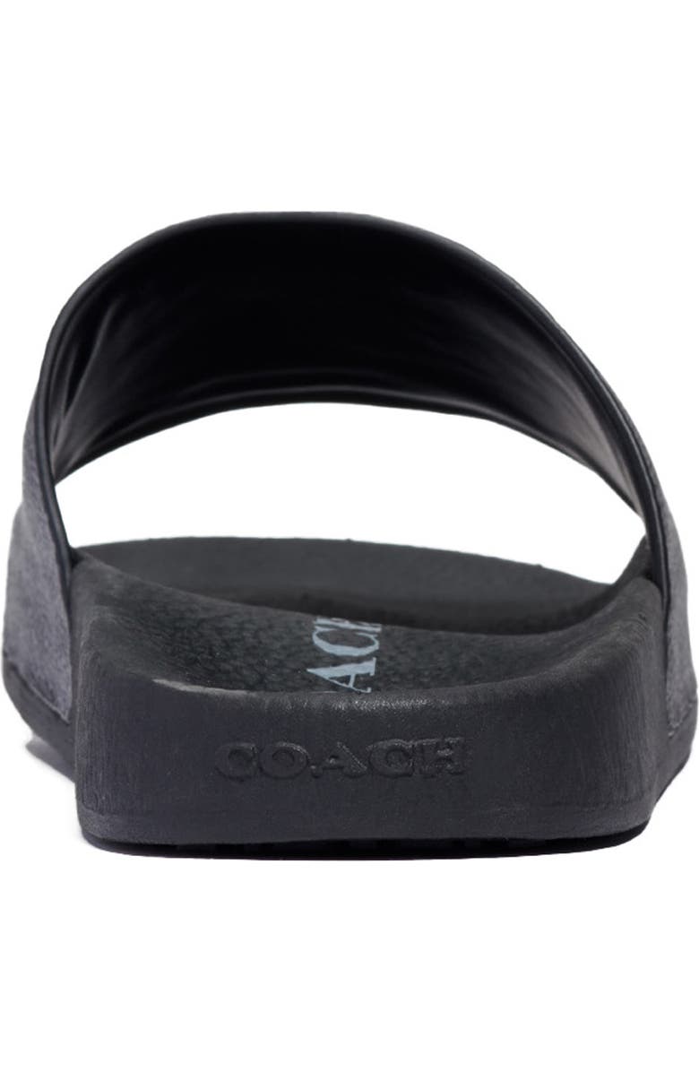 COACH Udele Logo Monogram Slide Sandal, Alternate, color, Charcoal/ Black