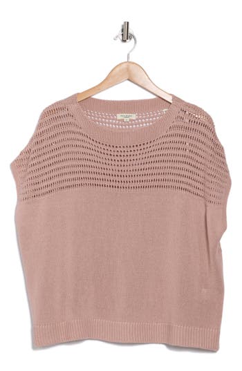 MAX STUDIO MAX STUDIO OPEN WEAVE DOLMAN SWEATER