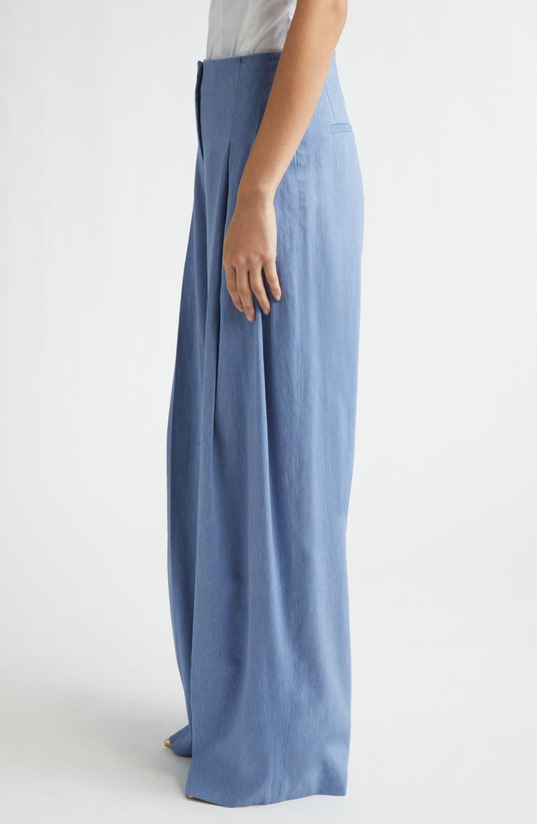 Lela Rose High Waist Wide Leg Pants, Alternate, color, Bluebell