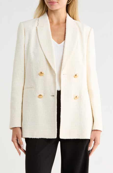 LK Bennett Mariner Double Breasted Tweed Jacket
