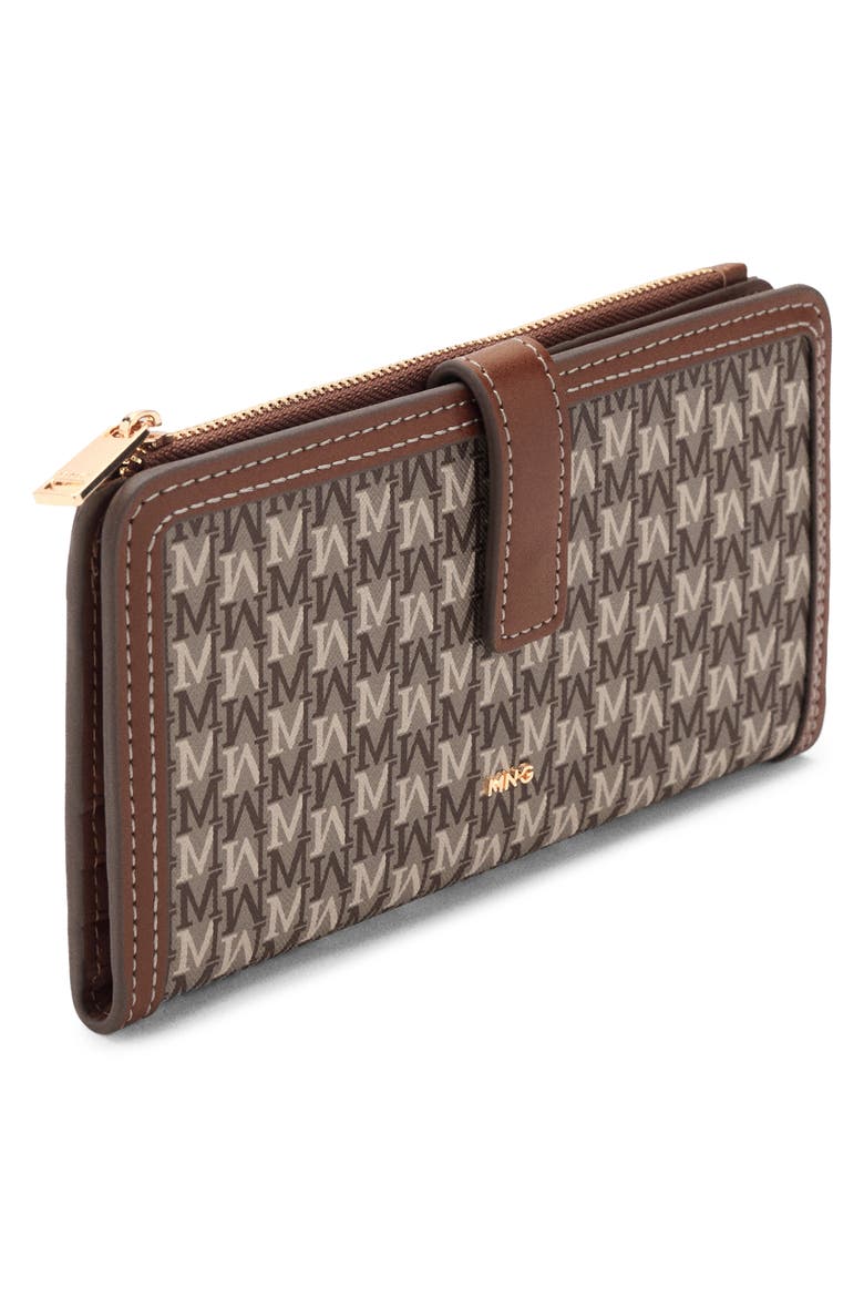 Large Logo Jacquard Wallet, Alternate, color, LEATHER