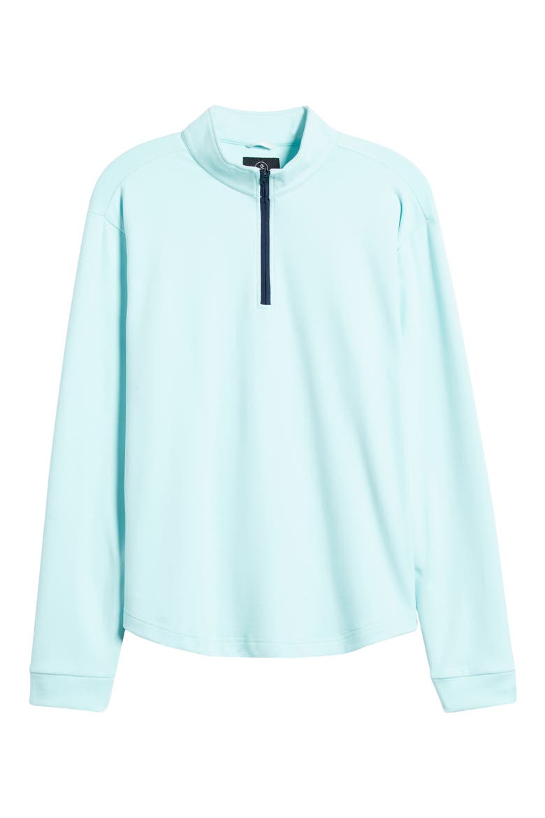 Emery Quarter Zip Golf Pullover, Alternate, color, AQUA