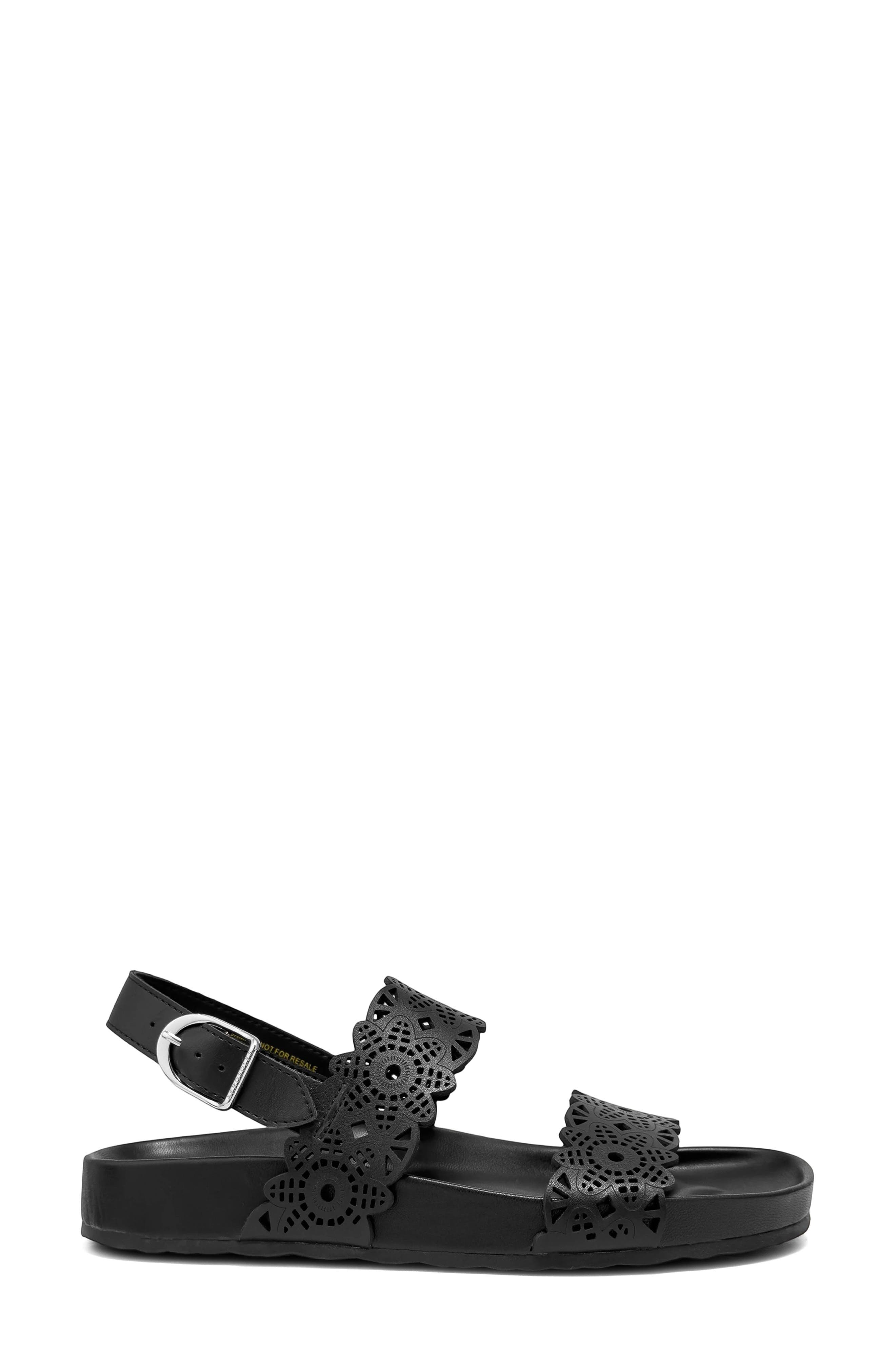 Aerosoles Lily Perforated Slingback Sandal, Alternate, color, Black Perf Fx Nappa