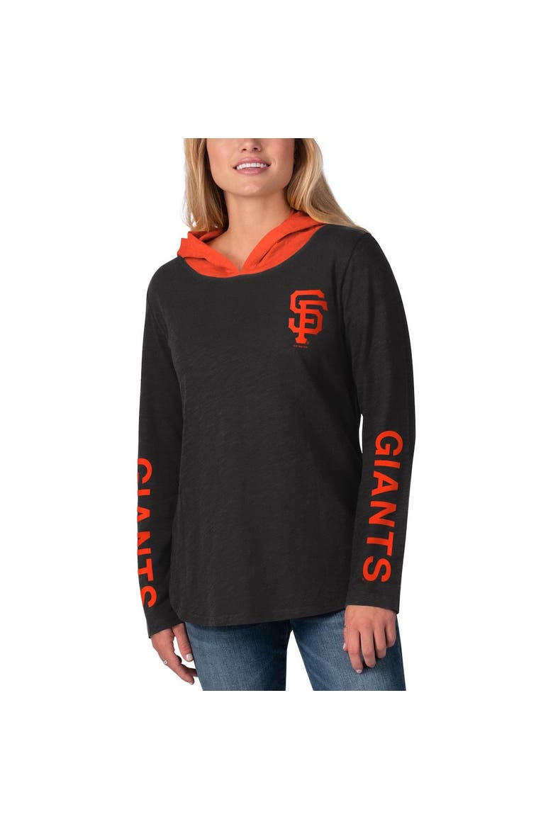 Women's G-III 4Her by Carl Banks Black San Francisco Giants Crossbar Pullover Hoodie, Alternate, color, Black