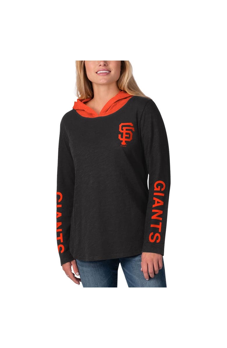 G-III 4HER BY CARL BANKS Women's G-III 4Her by Carl Banks Black San Francisco Giants Crossbar Pullover Hoodie, Alternate, color, 