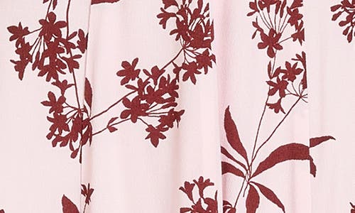Wayf Leonie Floral Corset Midi Dress In Baby Pink Floret