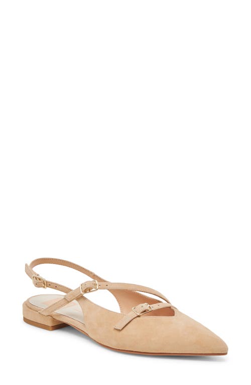 Dolce Vita Pamla Pointed Toe Slingback Flat In Brown