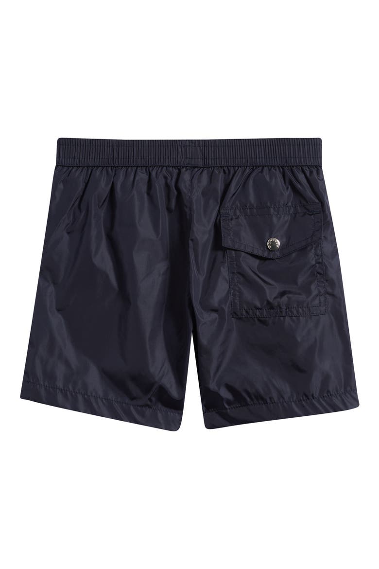 Kids' Tricolor Trim Swim Trunks, Alternate, color, NAVY BLUE