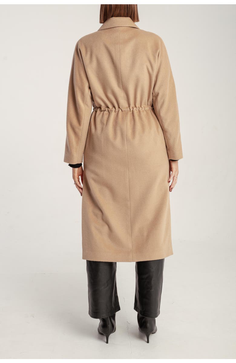 1982 Cashmere Tie Waist Lapel Coat, Alternate, color, Yellow Camel