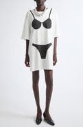 Vaquera Oversize Trompe l'Oeil Lingerie Tall Graphic T-Shirt