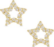 Lily Nily Kids' Cubic Zirconia Open Star Stud Earrings