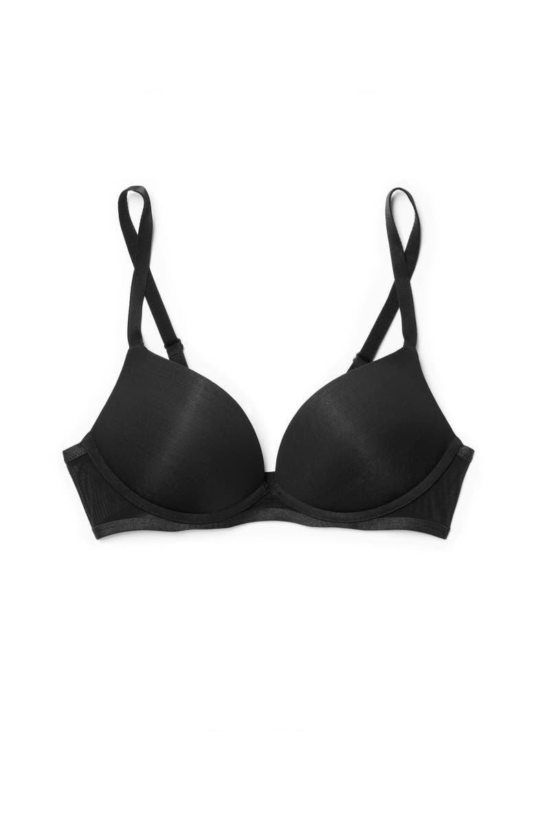 Adore Me Elora Push Up Plunge Bra, Alternate, color, Black