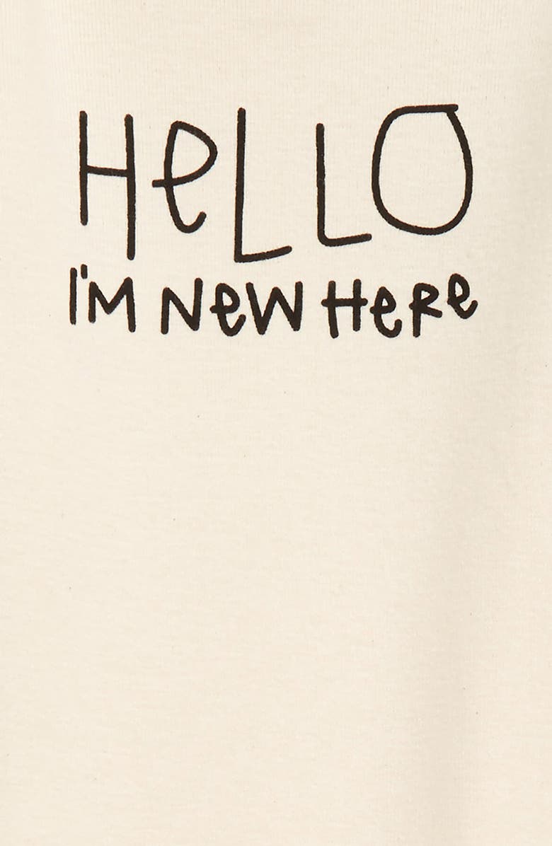 Tenth & Pine Hello I'm New Here Organic Cotton Tie Gown, Alternate, color,