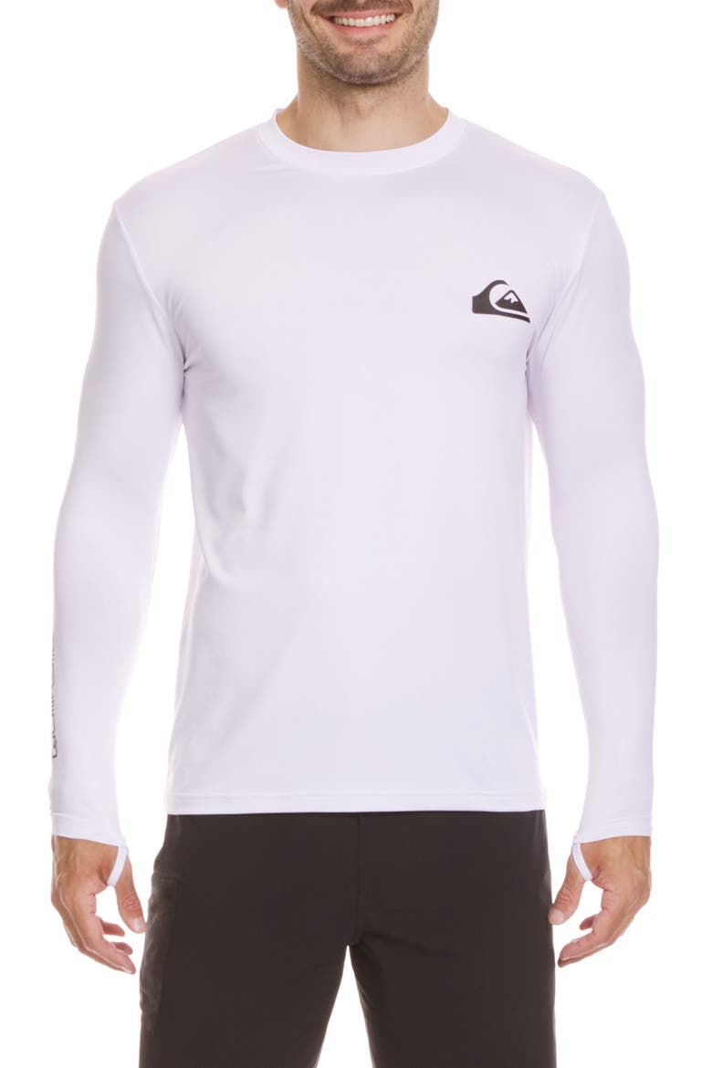 Everyday Surf Long Sleeve Performance Rashguard, Main, color, WHITE