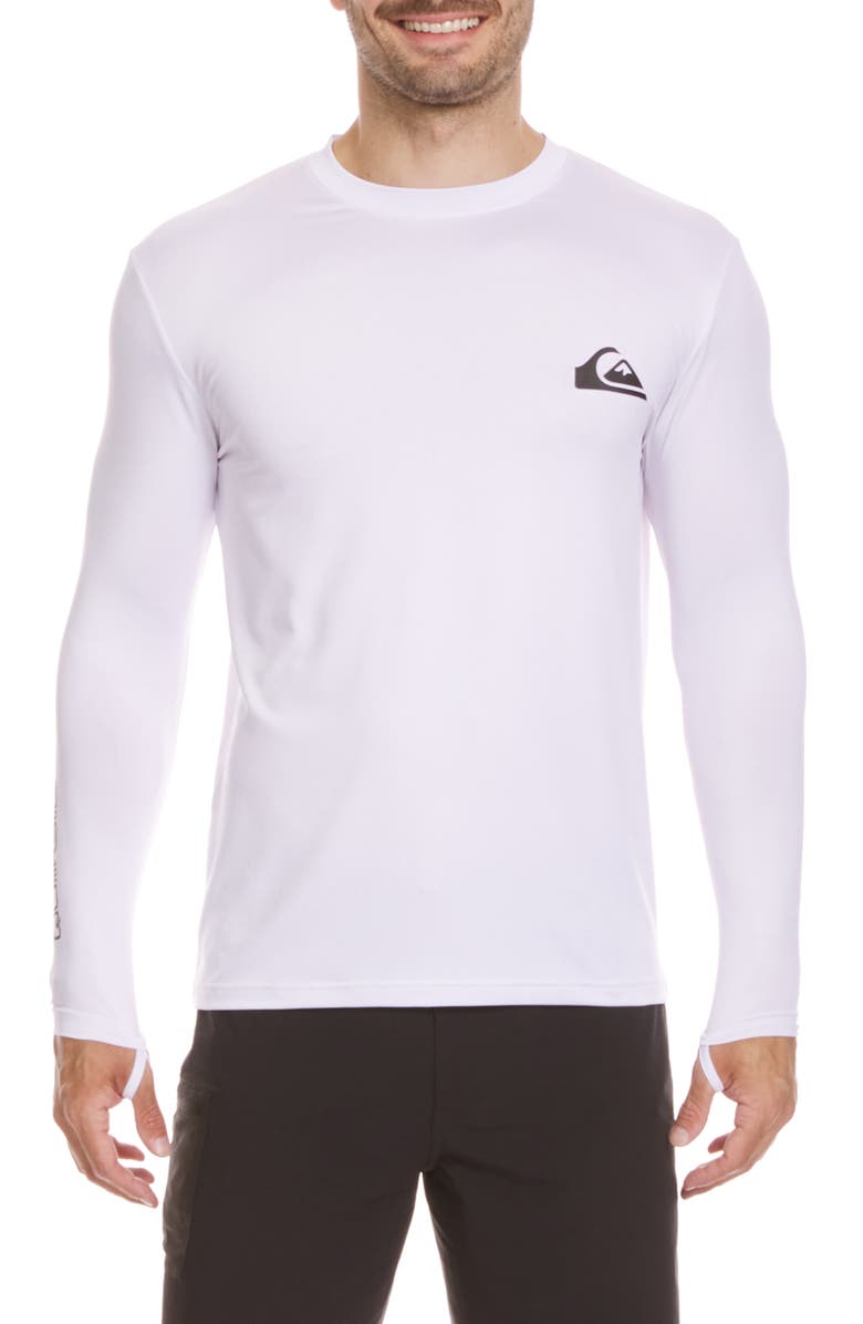 Quiksilver Everyday Surf Long Sleeve Performance Rashguard, Main, color, White