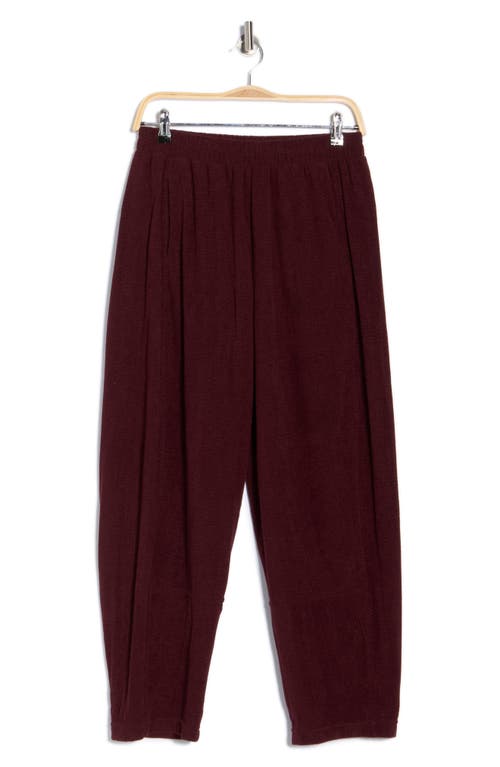 Max Studio Barrel Leg Corduroy Pants In Burgundy