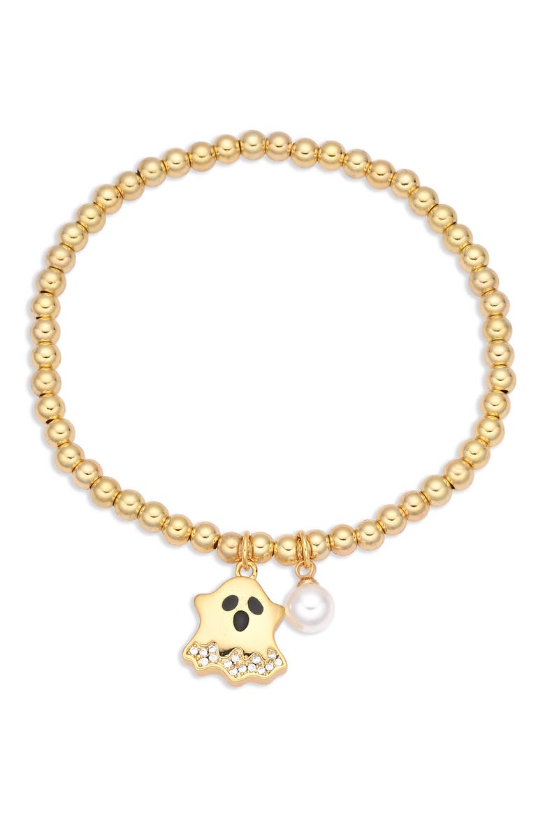 Spooky Spark Set of 3 Charm Stretch Bracelets, Alternate, color, GOLD