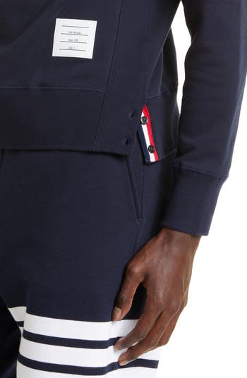 【送料&関税込】Thom Browne Blue Crewneck Rbw Sweatshirt Thom Browne Stripe Sleeve Sweatshirt | Nordstrom