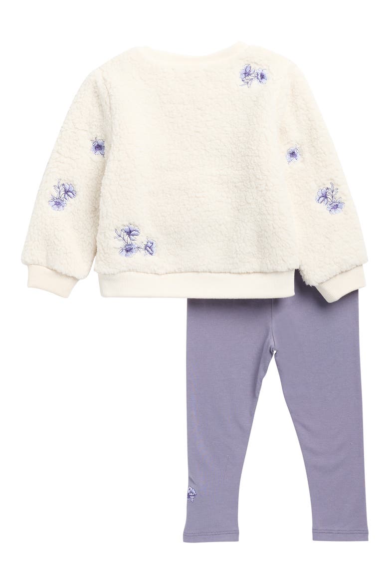 Floral Fleece Sweatshirt & Leggings Set, Alternate, color, MOONSTONE FLORAL