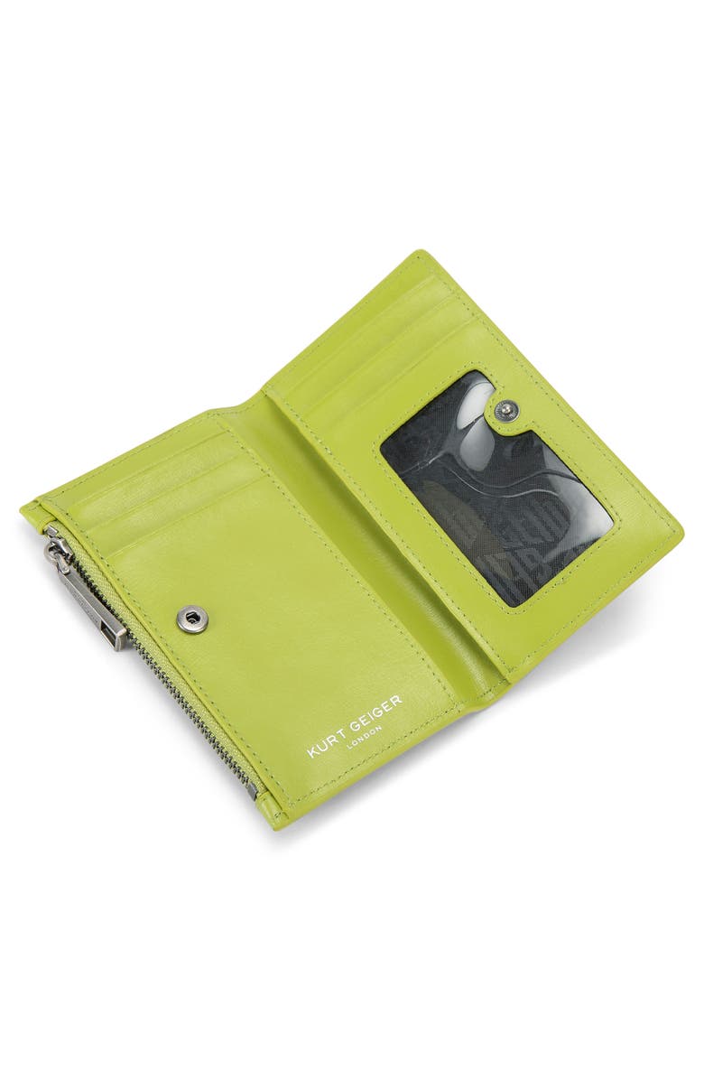 Kurt Geiger London Bond Leather Bifold Wallet, Alternate, color, Bright Green