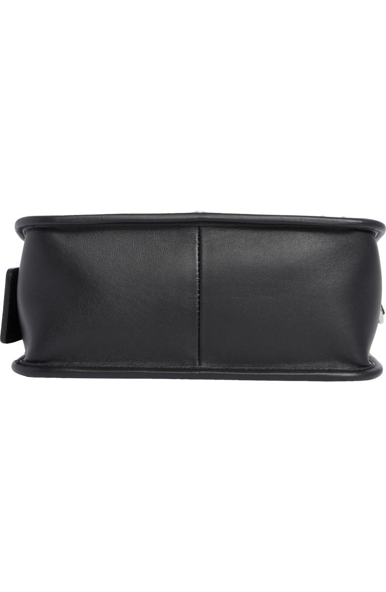 Longchamp Mademoiselle Calfskin Leather Crossbody Bag, Alternate, color, Black