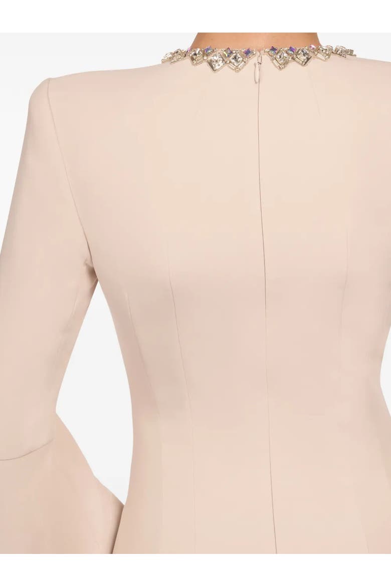 Margoni Bell-Sleeve Embellished Midi Dress, Alternate, color, Moonstone