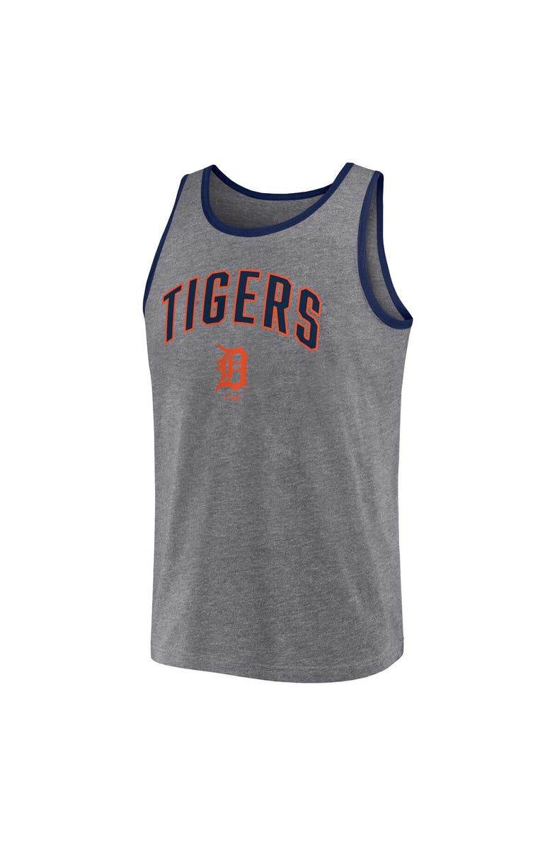 FANATICS Men's Fanatics Branded  Heather Gray Detroit Tigers Primary Tank Top, Alternate, color, Heather Gray