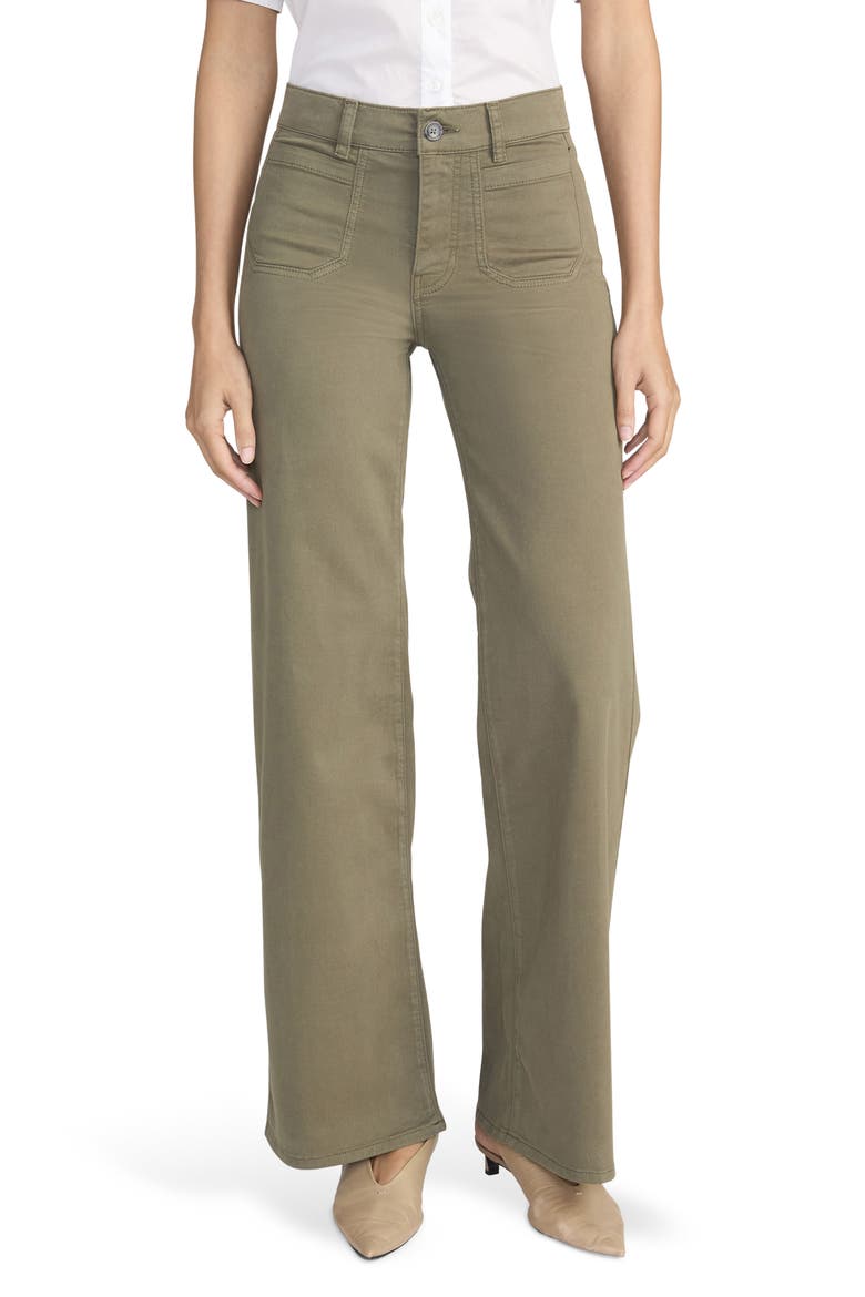 Le Slim Modernist Pocket Palazzo Jeans, Main, color, GRASSHOPPER