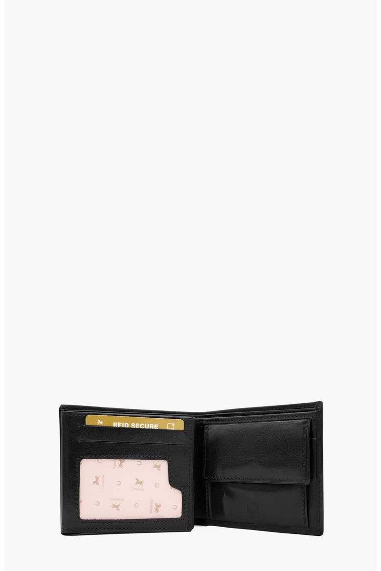 Gentleman Trifold Leather Wallet 505, Alternate, color, Black