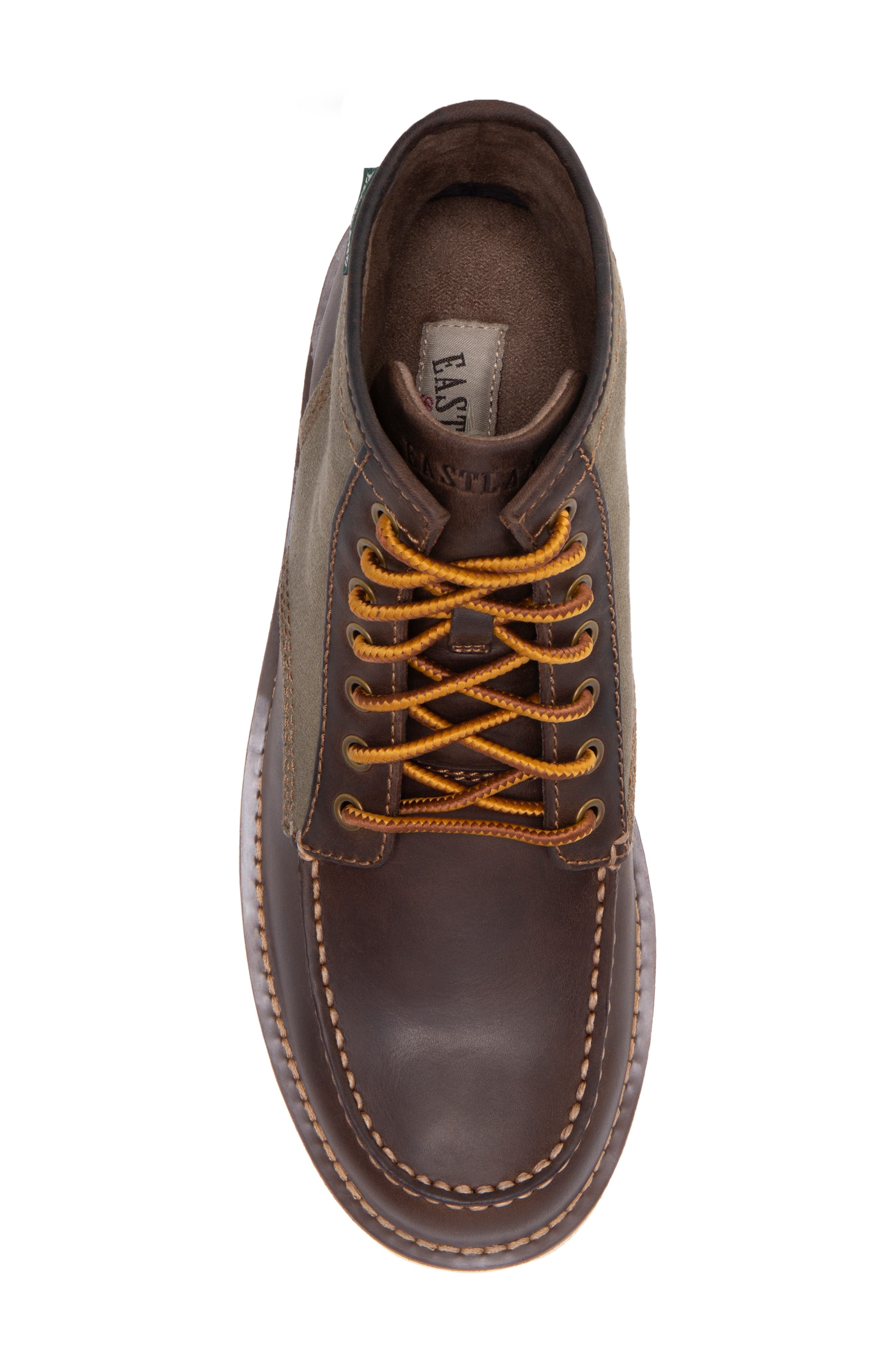 'Lumber Up' Moc Toe Boot, Alternate, color, BROWN SUEDE/ OLIVE