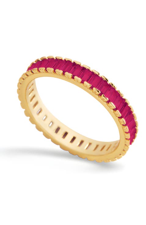Baguette Birthstone Eternity Band