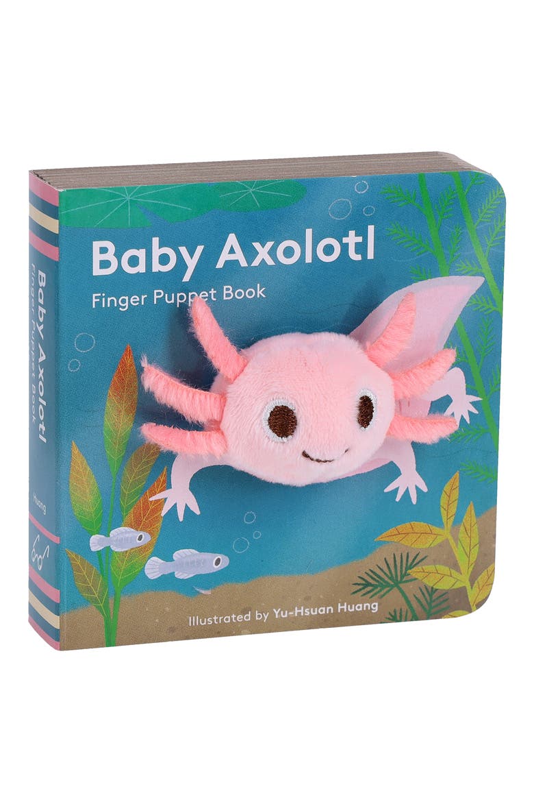 Baby Axolotl Finger Puppet Board Book, Main, color, MULTI