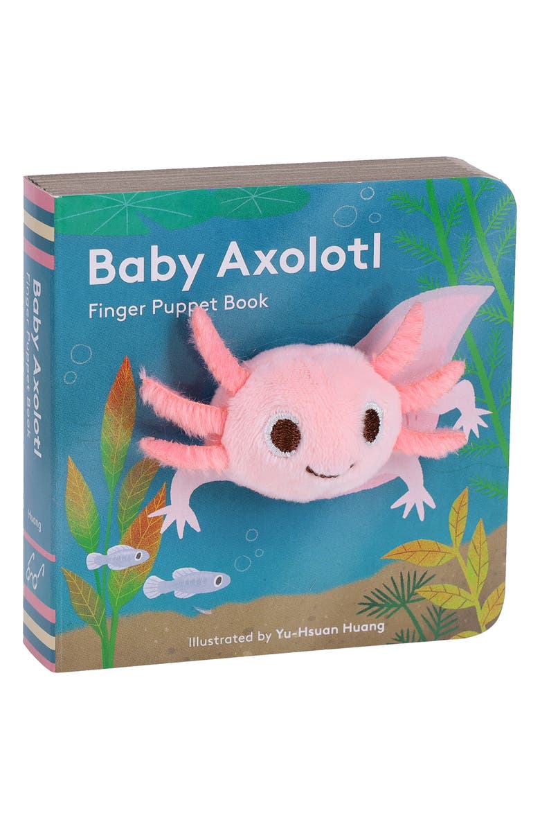 Chronicle Books Baby Axolotl Finger Puppet Board Book, Main, color, Multi