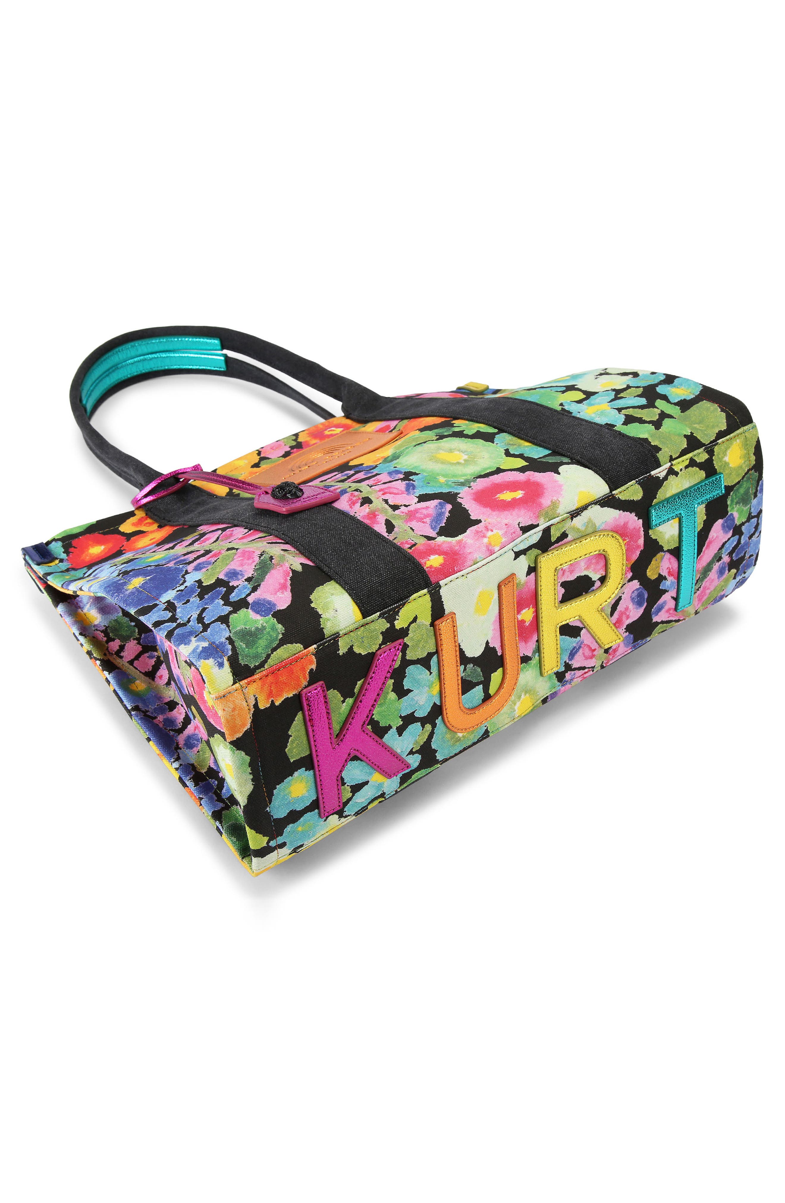 Kurt Geiger London Large Southbank Floral Canvas Tote, Alternate, color, 