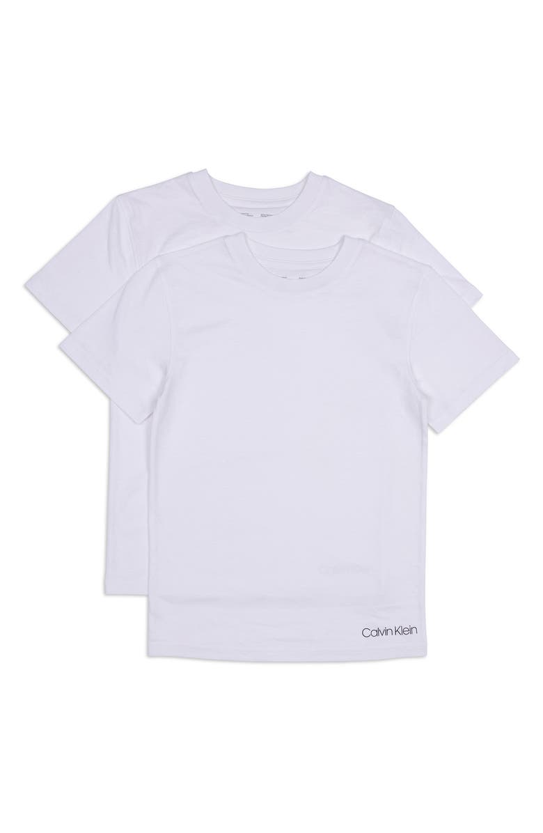 Calvin Klein Kids' 2-Pack Crewneck T-Shirts, Main, color, 