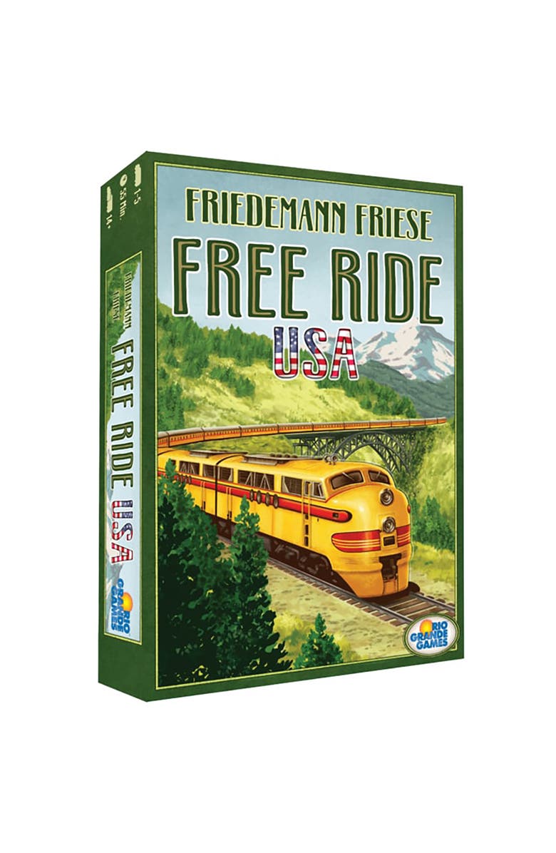 Rio Grande Games Free Ride Usa Railroad Strategy Board Game, Main, color, Multicolored