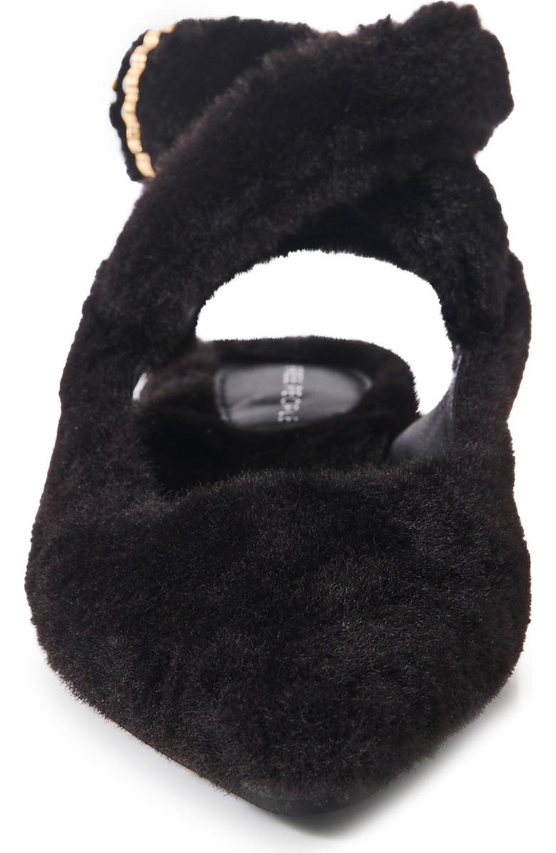 Free People Parisa Faux Shearling Ankle Strap Flat, Alternate, color,