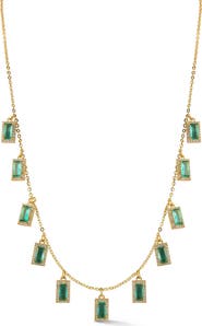 CHLOE AND MADISON Cubic Zirconia Charm Necklace