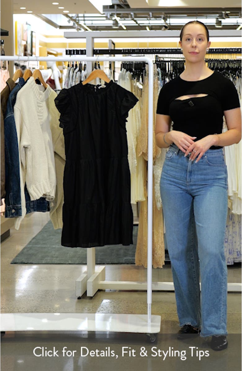 Tiered High Neck Shift Minidress, sales video thumbnail