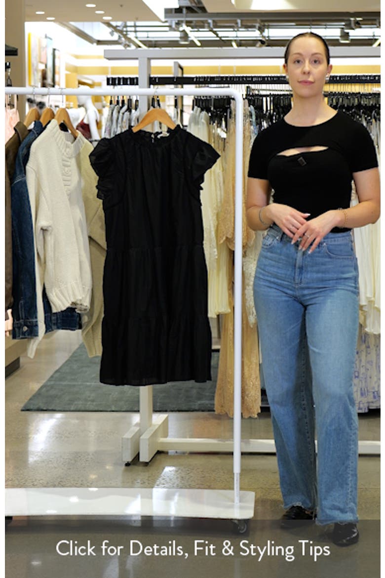 Tiered High Neck Shift Minidress video