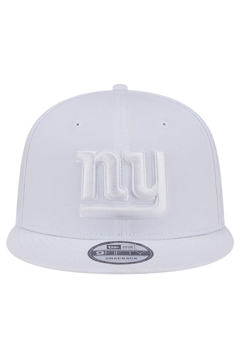 Men's New Era New York Giants Main White on White 9FIFTY Snapback Hat, Alternate, color, White