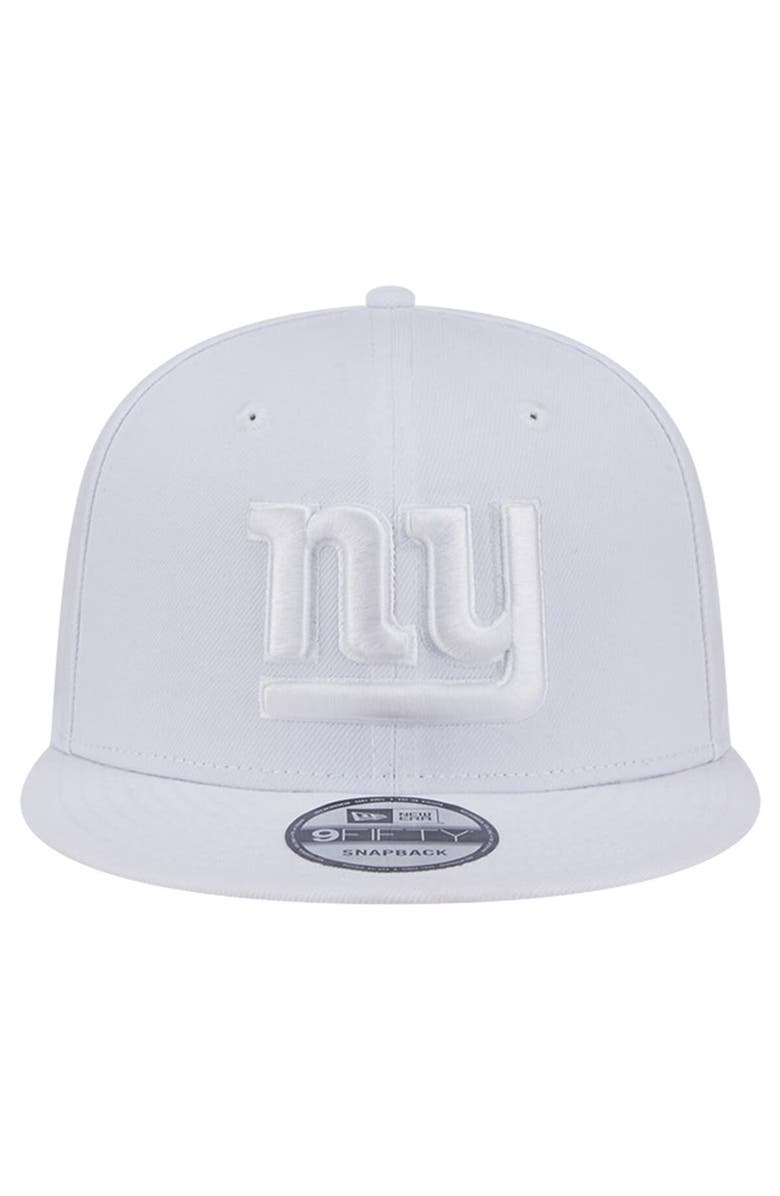 New Era Men's New Era New York Giants Main White on White 9FIFTY Snapback Hat, Alternate, color, 