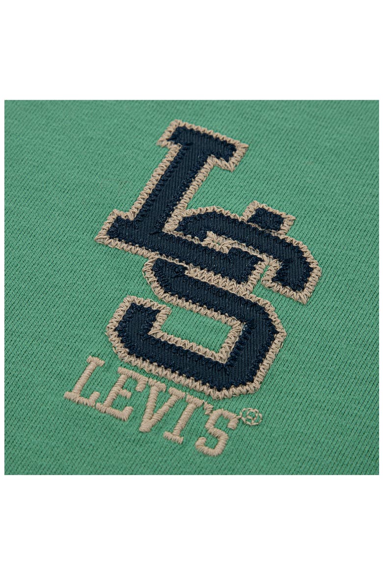 Kids' Monogram Embroidered T-Shirt, Alternate, color, DEEP GRASS GREEN