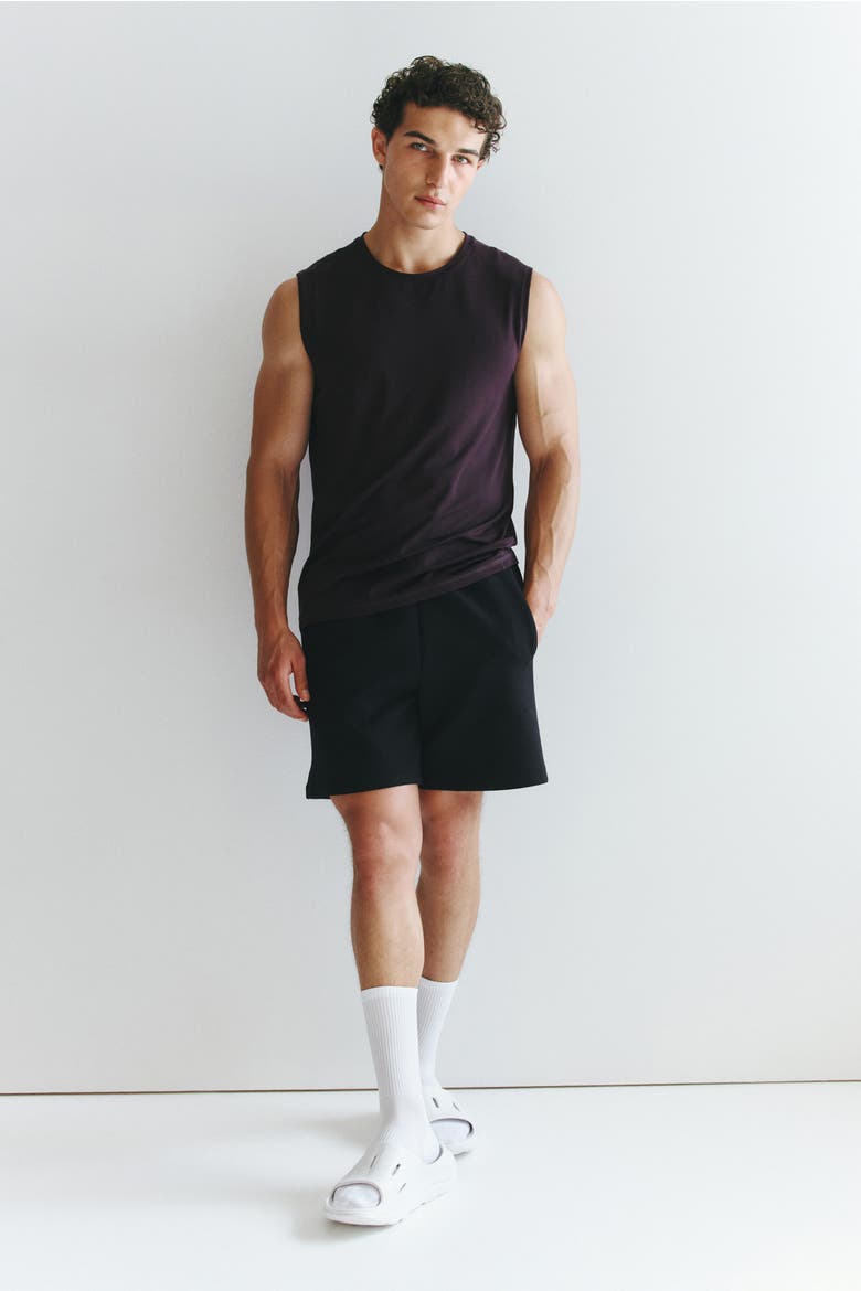 Sports Scuba Knit Shorts With Drymove, Main, color, Black
