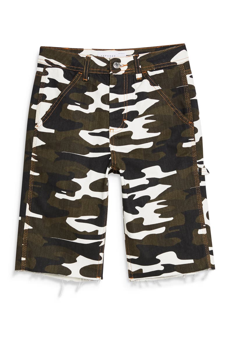 Camo Bike Shorts, Alternate, color, GREEN MULTI