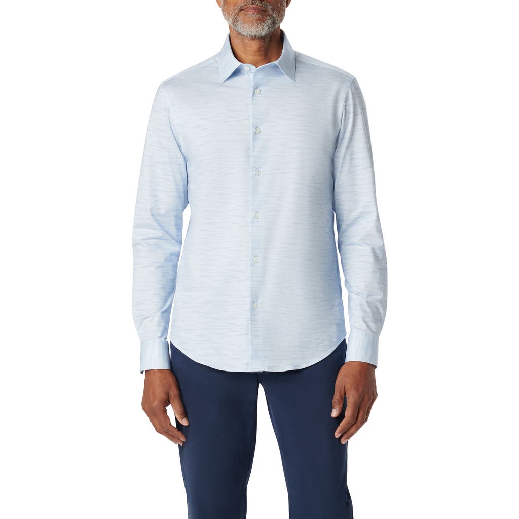 Bugatchi James Ooohcotton® Print Button-up Shirt In Blue